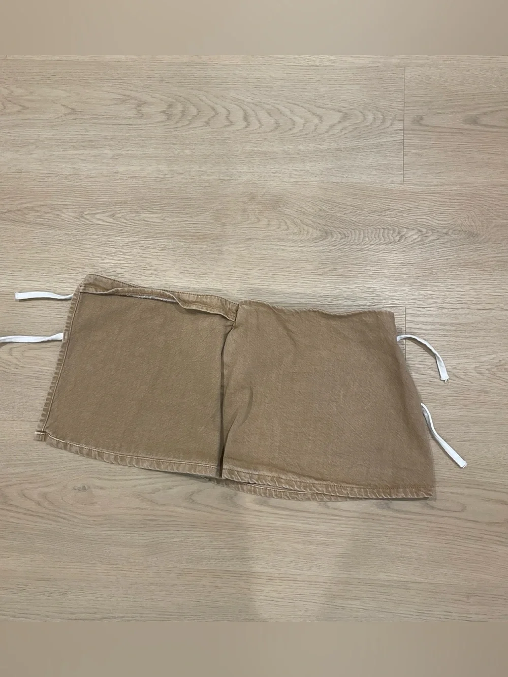 Zara tan drawstring skirt